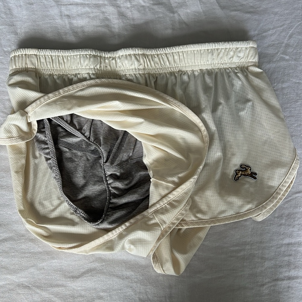 Tracksmith Cream Athletic Shorts - Picture 5 of 9